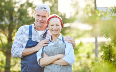 Couple of Farmers Outdoors