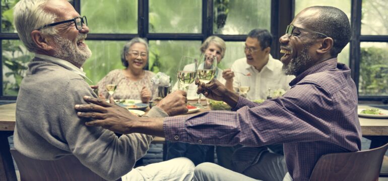 Group of Senior Retirement Meet up Happiness Concept